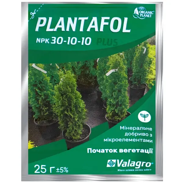 Мінеральне добриво з мікроелементами PLANTAFOL 30.10.10 Початок вегетації
